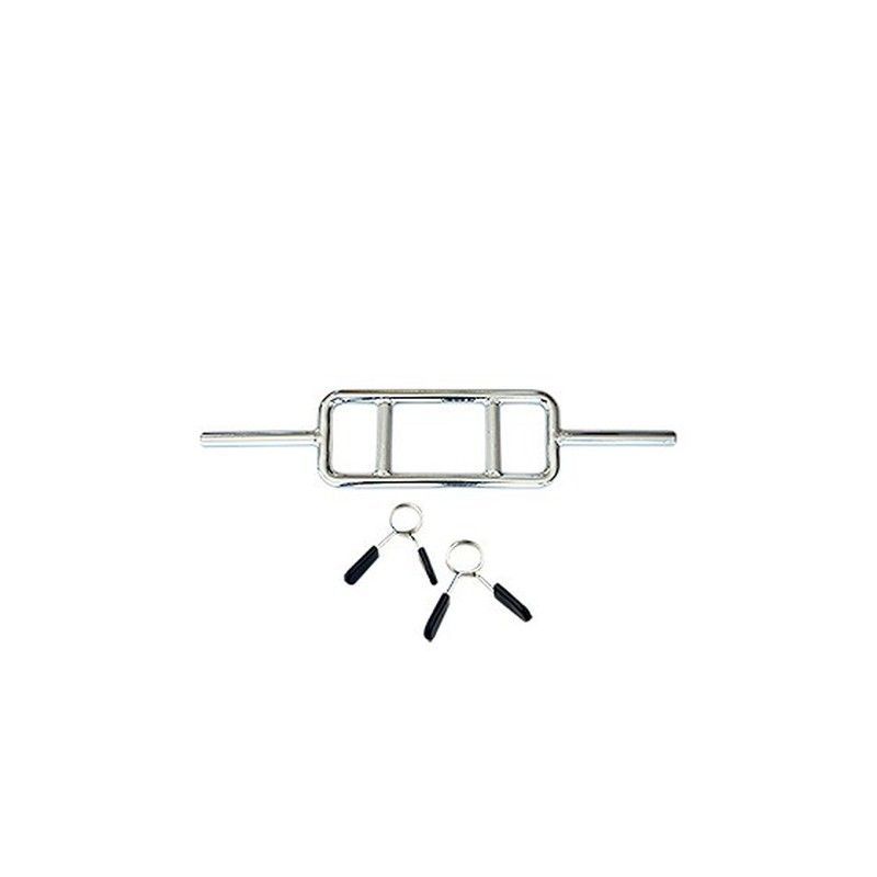 Barra para biceps y triceps con fijaciones de muelle