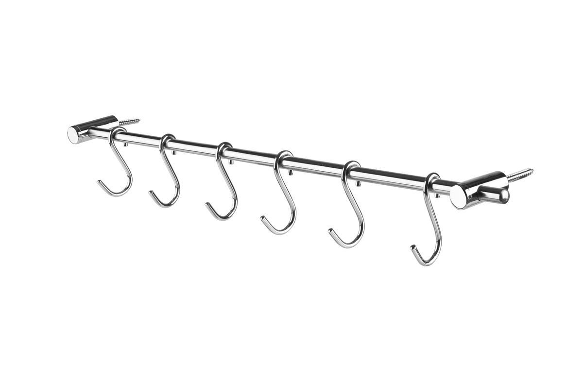 Barra Soporte Pared 40 Cms. (8 Ganchos)