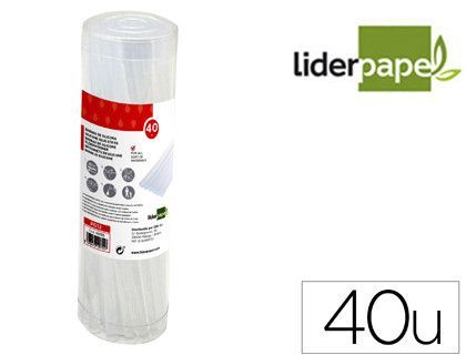 Barras termofusible liderpapel de 7 mm de diametro x 200 mm de alto caja de 40 unidades