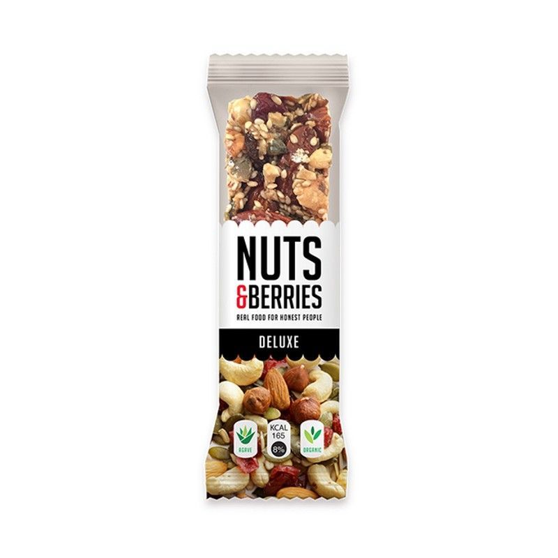 Barrita deluxe nuts&berries 40 g bio ecológico