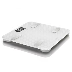 Bascula De Baño Smart Bluetooth Con Cálculo De La Composición Corporal, Color Blanco, Máximo 180 Kg