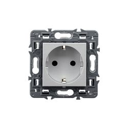 Base corriente Valena Next 2P+T 16A aluminio  Legrand 741320