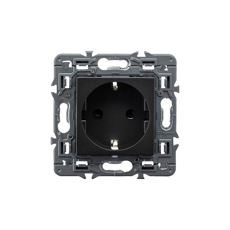 Base corriente Valena Next 2P+T 16A Dark Legrand 741420
