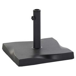 Base de Sombrilla Regulable de Hormigón Negra, 44,5x44,5x36 cm