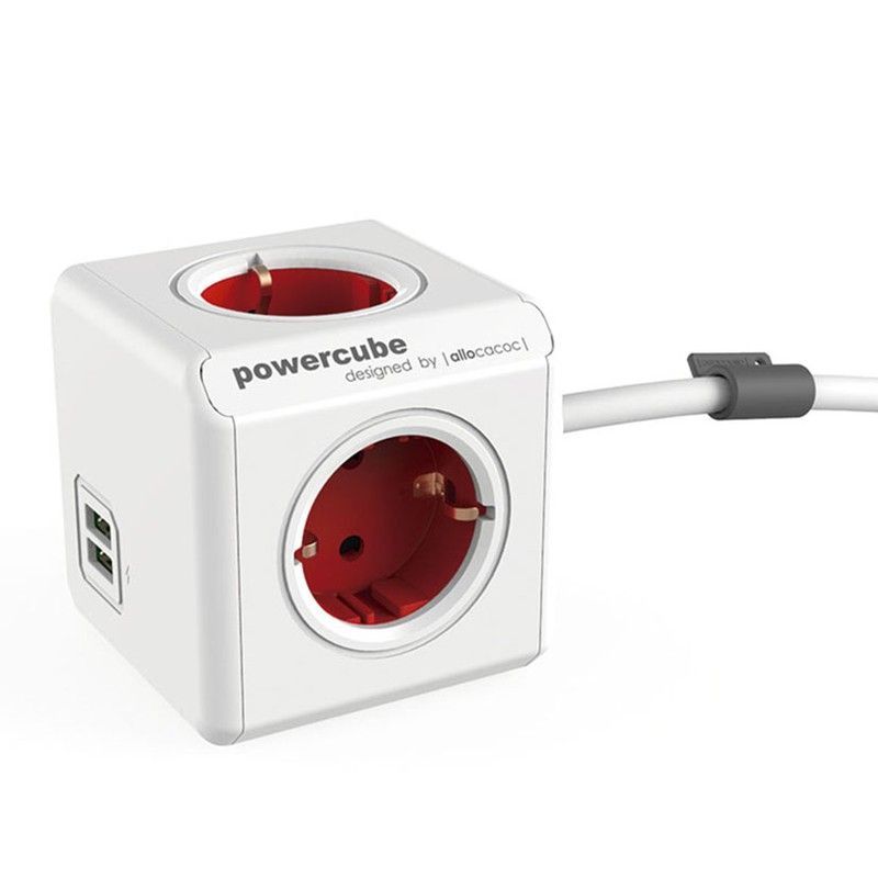 Base enchufe múltiple Powercube Original Powercube Original 4 Tomas + 2Usb 1,5 M