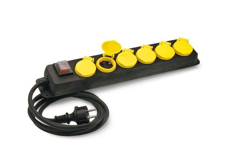 Base múltiple 6T con tapa y interruptor Tayg