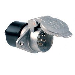 Base remolque 7 polos 24V/S ISO 3731 en aluminio con Contactos de Tornillo -111083