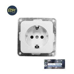 Base shucko t/tl empotrar "serie term" edm(bolsa blister)