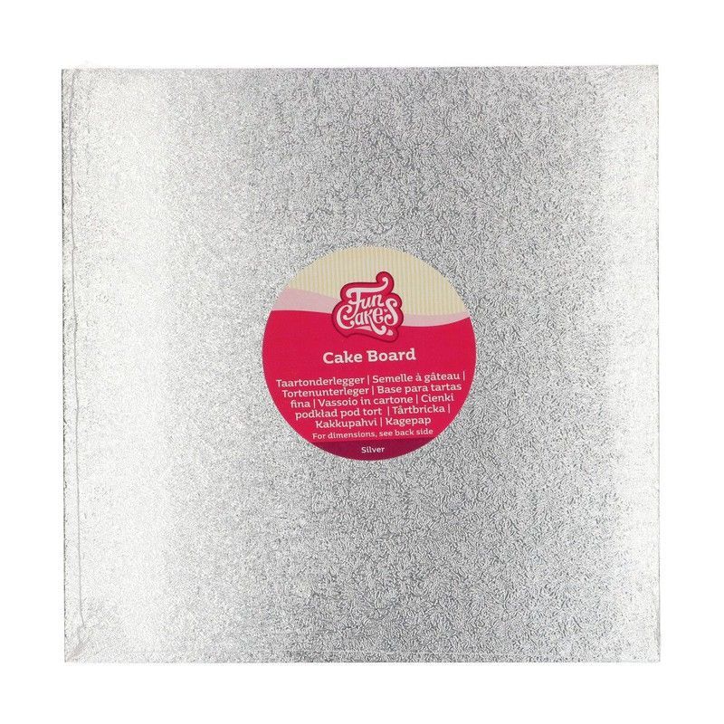 Base tarta cuadrada 25 x 25 cms funcakes