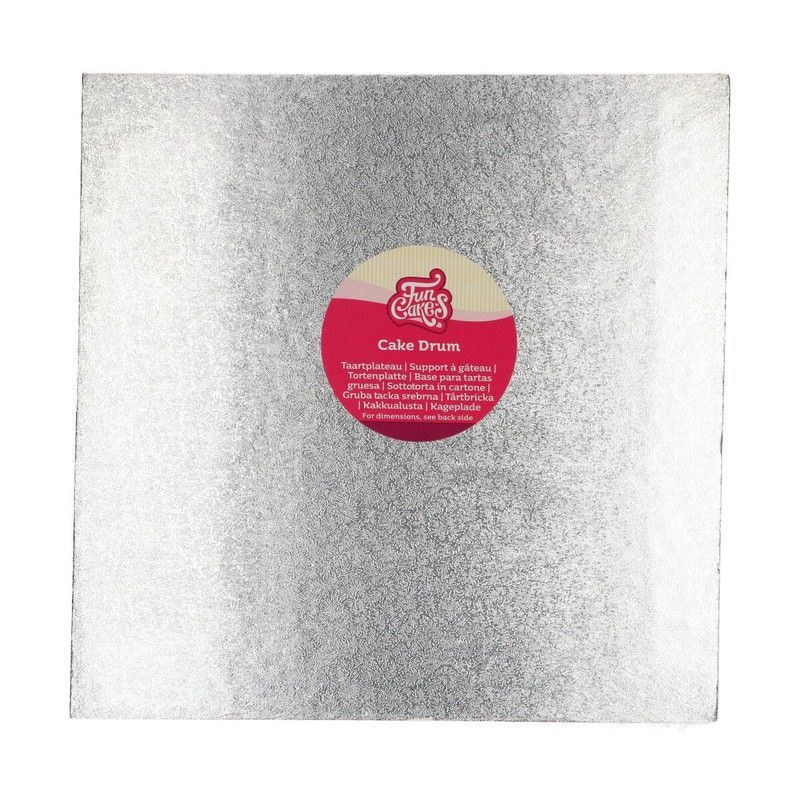 Base tarta cuadrada alta 33 cms funcakes cake drum