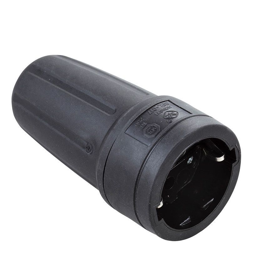 Base Tt 16a-250v Caucho Negro Duolec