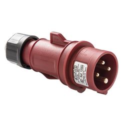 Base y clavija industrial FAMATEL. Clavija Industrial 3P+N+T 16A 380-415V