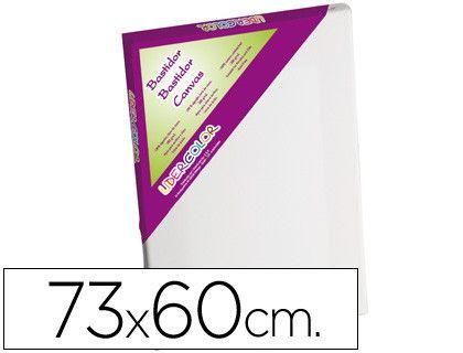 Bastidor Lidercolor 20F Lienzo Grapado Lateral Algodon 100% Marco Pawlonia 1,8X3,8 cm Bordes Madera 73X60 Cm