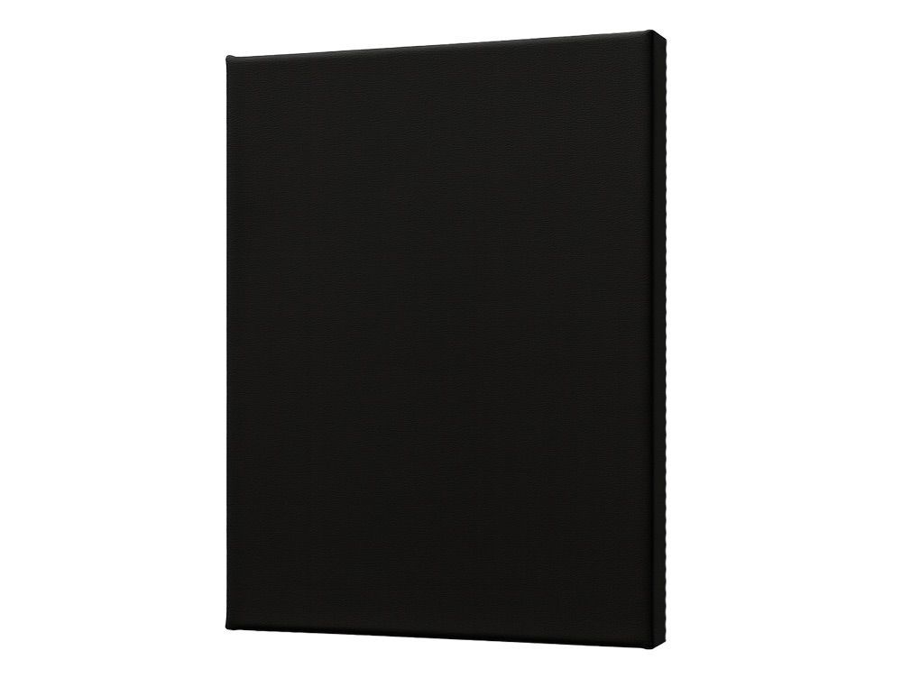 Bastidor negro liderpapel 4p lienzo grapado parte trasera algodon 100% 22x33 cm gramaje 320g/m2 certificado fsc
