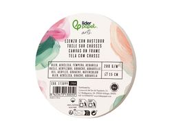 Bastidor redondo liderpapel lienzo grapado parte trasera algodon 100% borde madera 15 cm gramaje 280g/m2