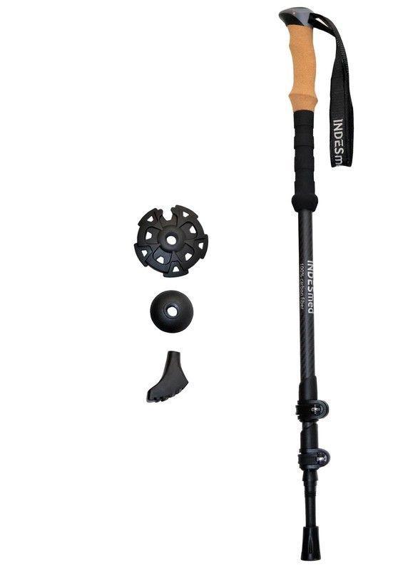 Bastón de trekking 100% de fibra de carbono.