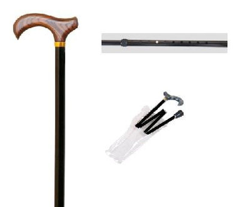 Bastón Plegable de Aluminio Negro