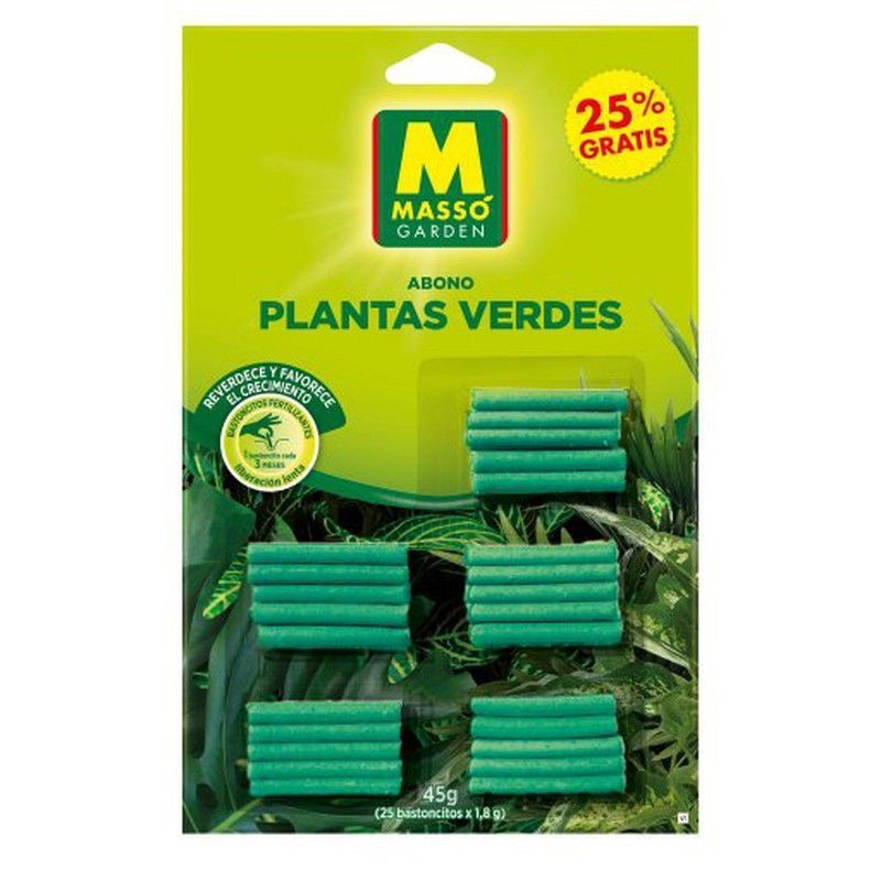 Bastoncitos fertilizantes plantas verdes Masso Garden