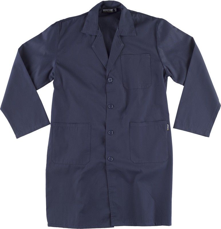 Bata de caballero con cierre de botones Marino