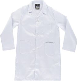 Bata de niño con cierre de botones Blanco