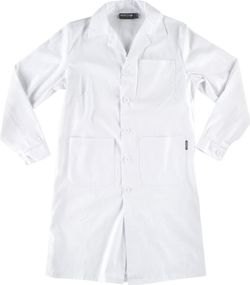 Bata de señora con cierre de botones 100% Algodón Blanco