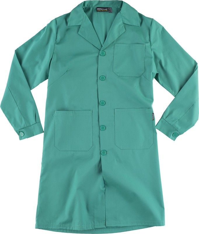 Bata de señora con cierre de botones Verde