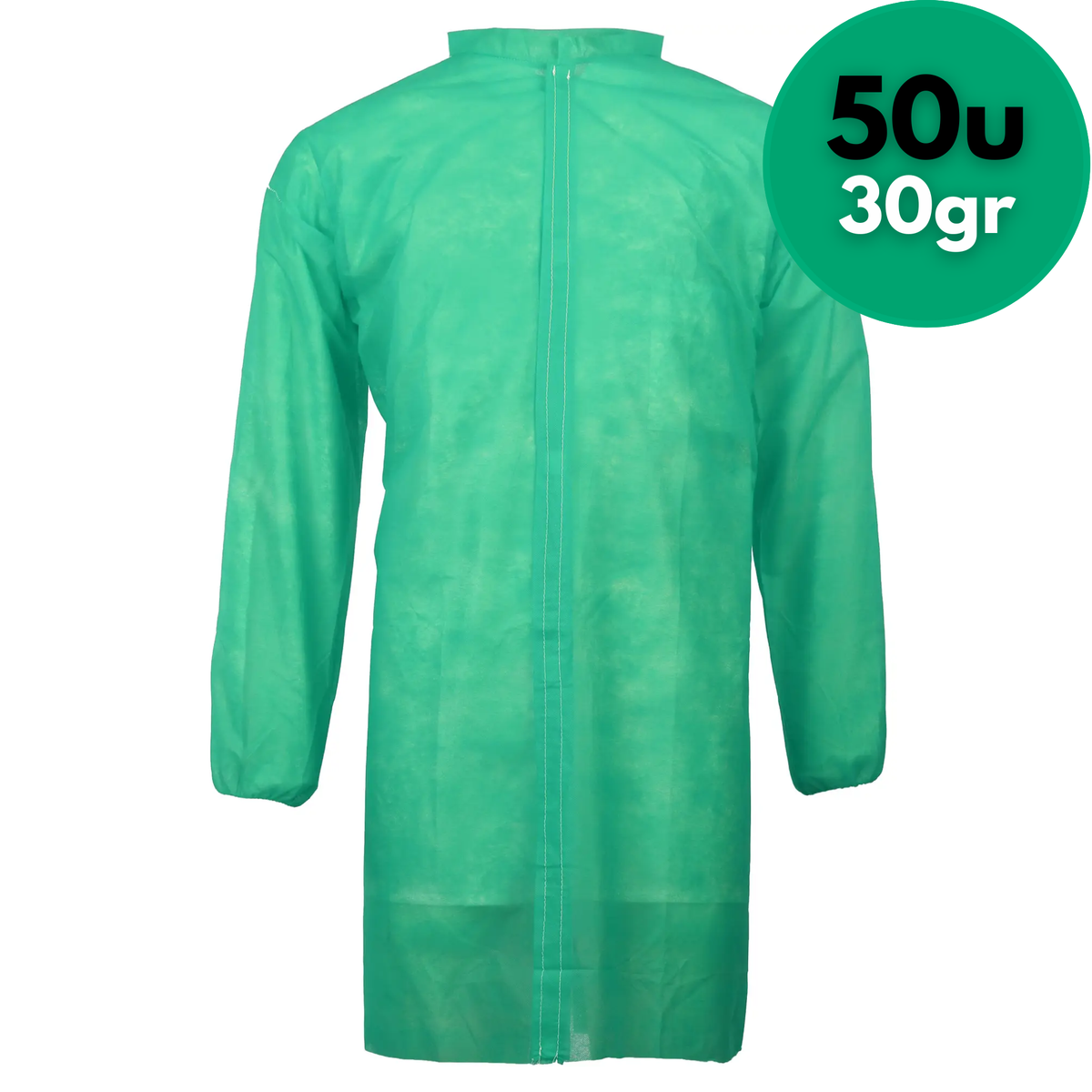 Bata desechable verde de polipropileno - 50u