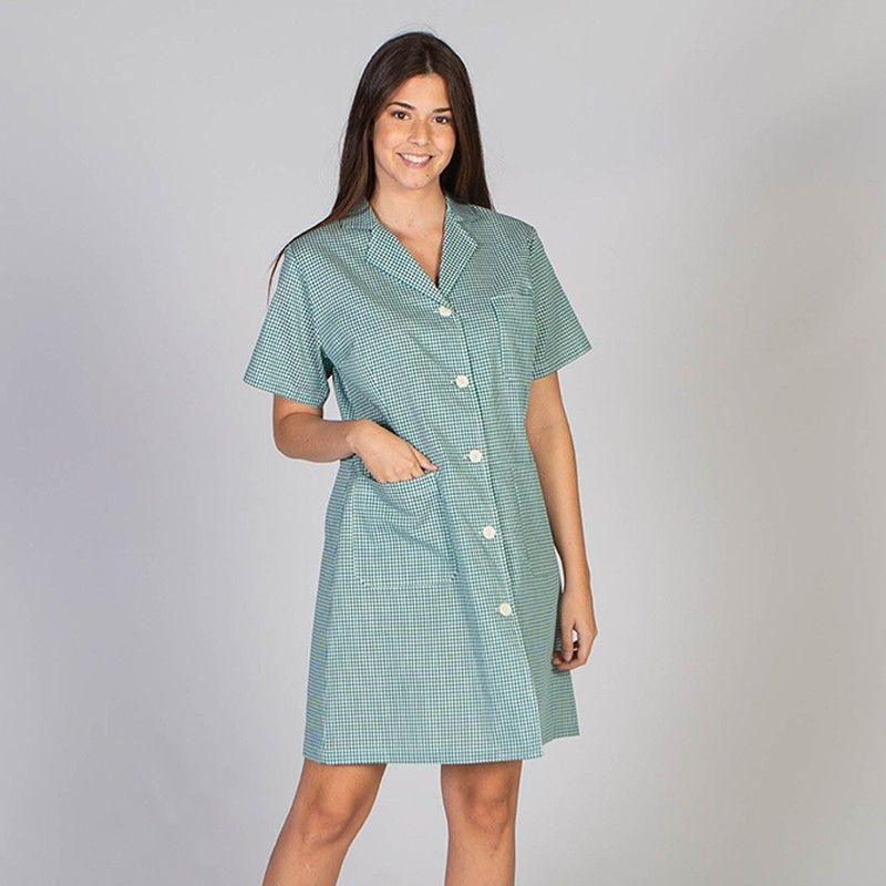 Bata manga corta Vichy cuadros colores