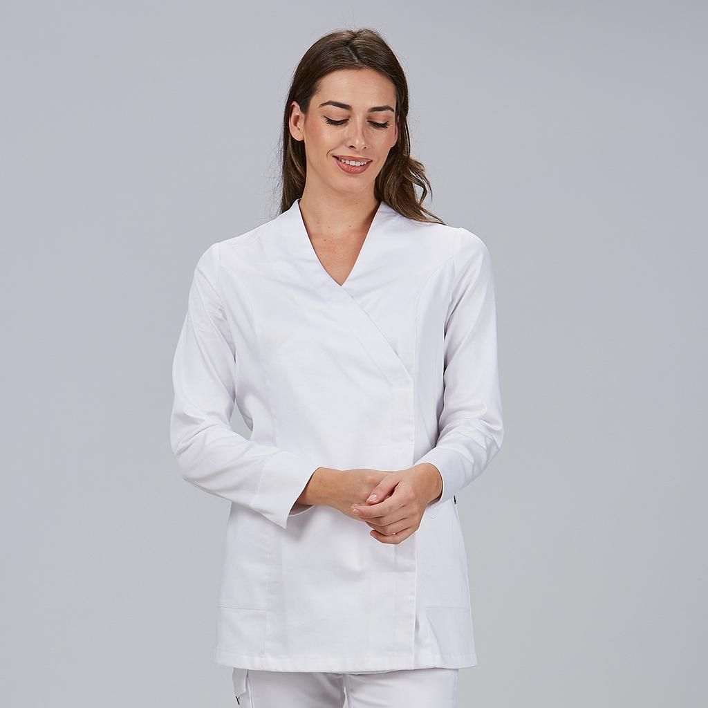 Bata Mujer Aria (Satén Elástico y Cuello Chimenea)