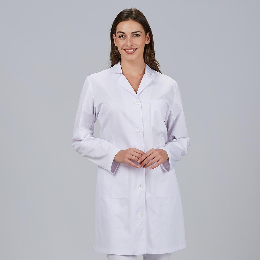 Bata Mujer Manga Larga sin Puños (Sarga)