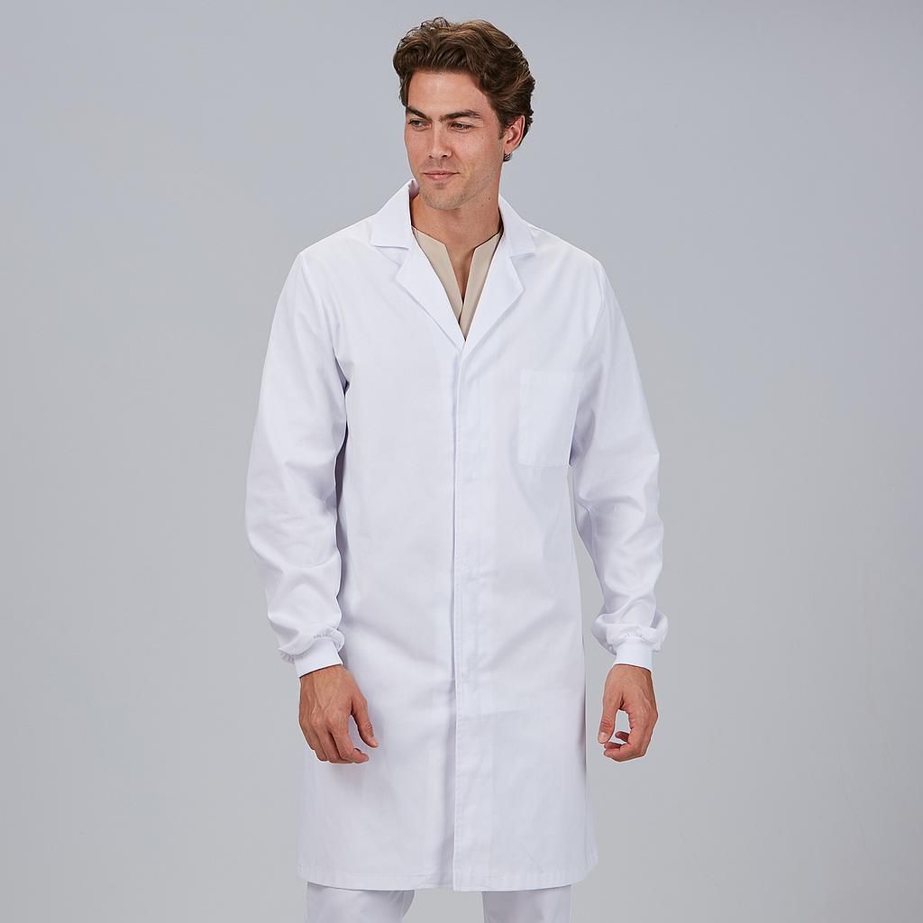 Bata Unisex Puño Elástico y Presión (Sarga)