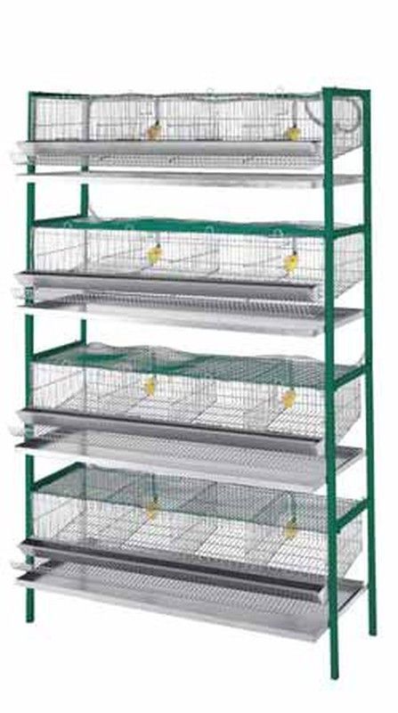 Batería 4 cestas para codornices