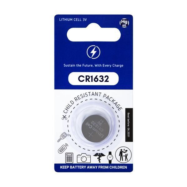 Bateria Relojes Cell Litio C-CR1632 Cell CR-1632 3v Blíster (1) Unidades