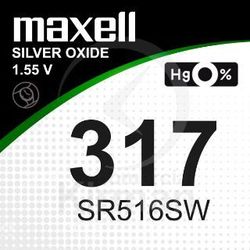 Batería Relojes Maxell Oxido De Plata MA-317 Maxell SR516SW-(317)