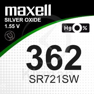 Batería Relojes Maxell Oxido De Plata MA-362 Maxell SR721SW-(362)