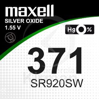 Batería Relojes Maxell Oxido De Plata MA-371 Maxell SR920SW-(371)
