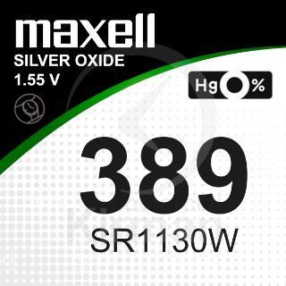 Batería Relojes Maxell Oxido De Plata MA-389 Maxell SR1130W-(389)