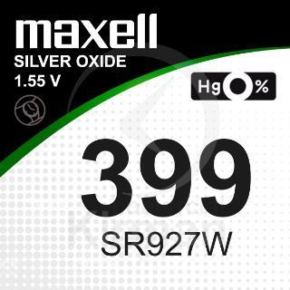 Batería Relojes Maxell Oxido De Plata MA-399 Maxell SR927W-(399)