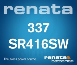 Batería Relojes Renata Oxido De Plata RE-337 Renata SR416SW-(337)