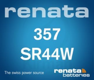 Batería Relojes Renata Oxido De Plata RE-357 Renata SR44W-(357)