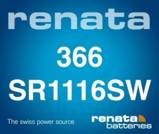 Batería Relojes Renata Oxido De Plata RE-366 Renata SR1116SW-(366)