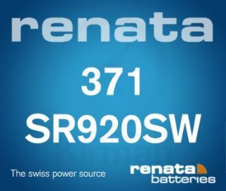Batería Relojes Renata Oxido De Plata RE-371 Renata SR920SW-(371)