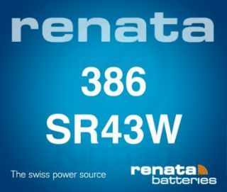 Batería Relojes Renata Oxido De Plata RE-386 Renata 301/386