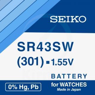 Batería Relojes Seiko Oxido De Plata SK-301 Seiko SR43SW-(301) 1.55v