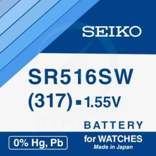 Batería Relojes Seiko Oxido De Plata SK-317 Seiko SR516SW-(317) 1.55v