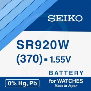 Batería Relojes Seiko Oxido De Plata SK-370 Seiko SR920W-(370) 1.55v