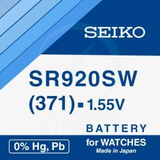 Batería Relojes Seiko Oxido De Plata SK-371 Seiko SR920SW-(371) 1.55v