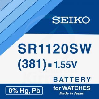 Batería Relojes Seiko Oxido De Plata SK-381 Seiko SR1120SW-(381) 1.55v