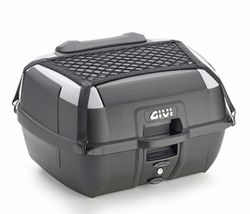 baul B45+ GIVI con resplado, parrilla, alfombrilla y red