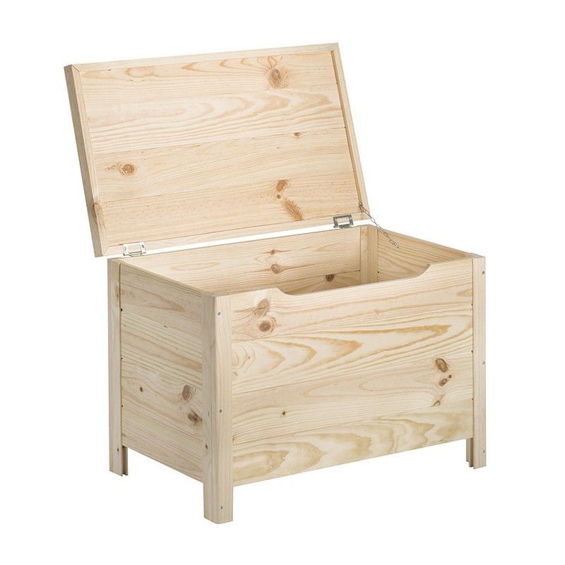 Baúl madera. Baul Pino Macizo C/Cadena 70X40X48Cm